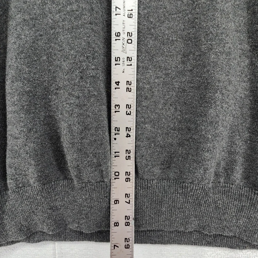 Duluth L Gray Merino Wool Blend Mock Neck Pullover Sweater Gorpcore Workwear